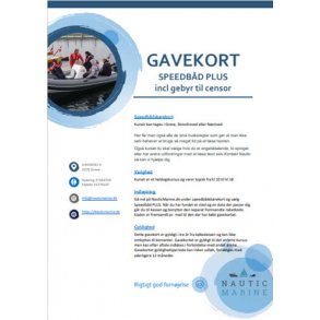 Gavekort Speedbd plus - incl. gebyr til Sensor 